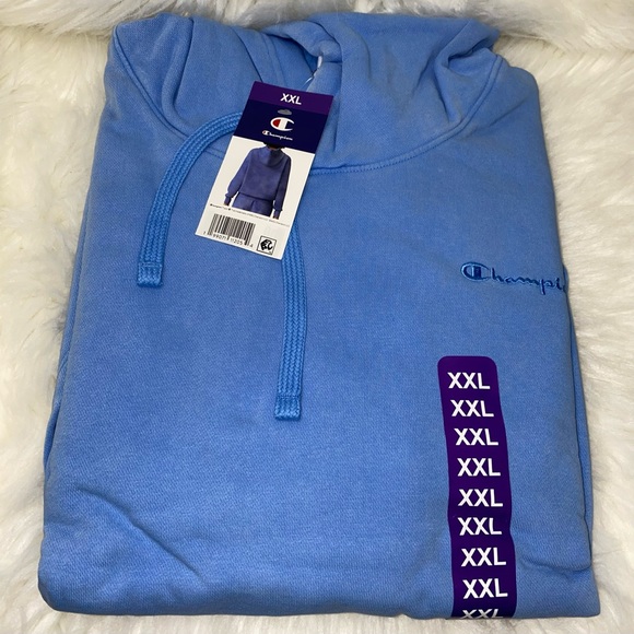 Champion Tops - Champion Sweatshirt Hoodie New Woman size XXL Iceberg Blue color